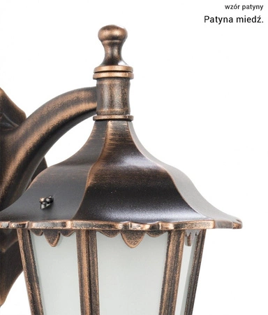 Lampa Ogrodowa Zewnętrzna Elewacyjna KINKIET LED Retro Midi K 3012/1/M g E27 Su-Ma