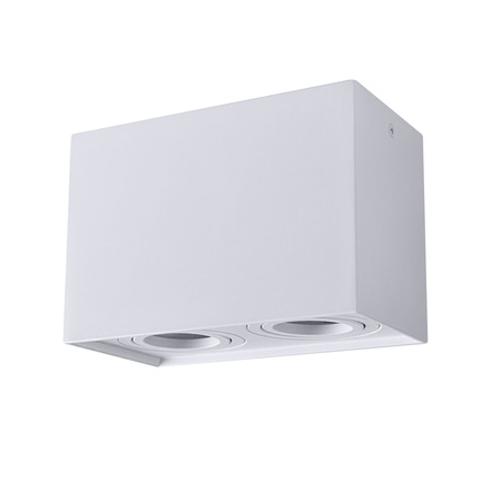 Oprawa sufitowa natynkowa Hadar Q2 2xGU10 ruchoma prostokąt biała