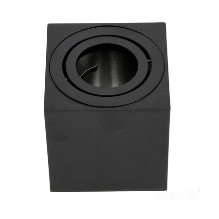 Oprawa Natynkowa Halogenowa Spot Tuba Kwadratowa GU10 Czarna OH37 Kobi