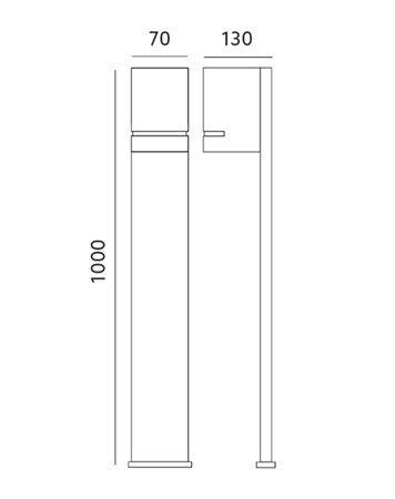 Lampa ogrodowa LED QUAZAR 14 GU10 IP44 KOBI ALUMINIUM SZARA