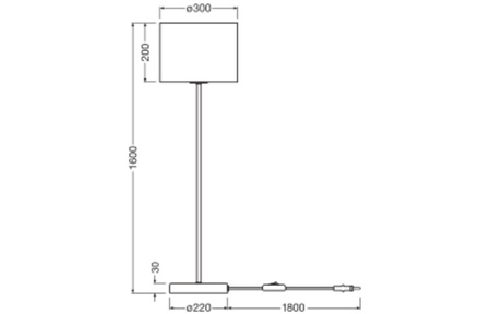 Lampa Stojąca Podłogowa Oprawa Oświetleniowa Dekoracyjna Tekturowa E27 Brązowa LEDVANCE