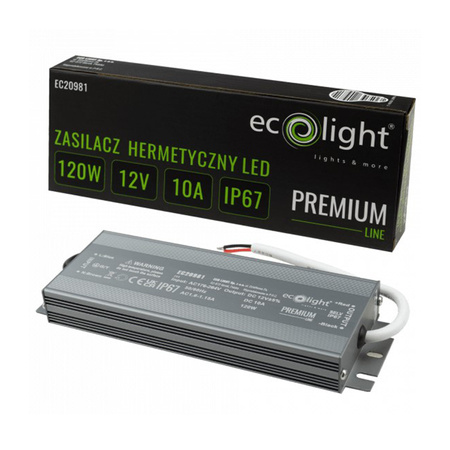 Zasilacz LED Hermetyczny IP67 120W 12V Premium Ecolight