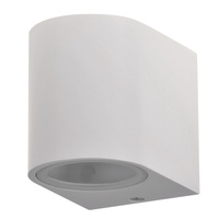 Kinkiet ogrodowy zewnętrzny na LED 1x GU10 BOSTON GOLDLUX (Polux) ALUMINIUM Biały owalny