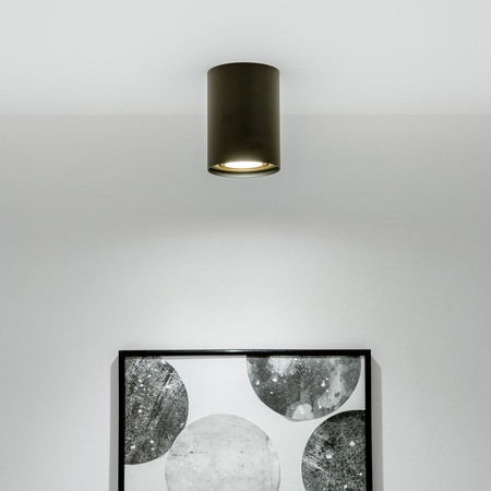 Oprawa Natynkowa HALOGENOWA Spot Tuba Ruchoma GU10 Okrągła Czarno-Złota 115mm AMAT-L LUMILED