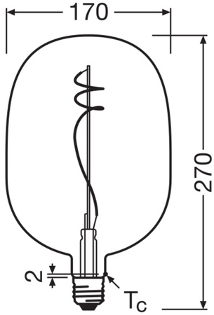 Żarówka LED Dekoracyjna E27 4.5W = 15W 150lm 1800K Ciepła 220° Dymiona Vintage 1906 Osram