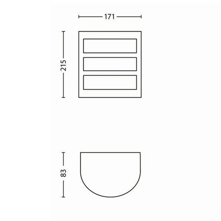 Kinkiet Ogrodowy Lampa Elewacyjna Zewnętrzna LED 6W 600lm 2700K IP44 Srebrna Python Philips