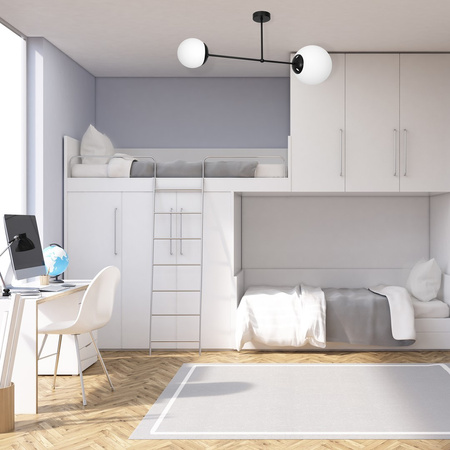 Lampa Sufitowa LIMA Czarna 2xE14 Milagro