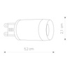 Żarówka LED G9 Kapsułka 3W 330lm 3000K Ciepła 90° BULB LENS 9173 Nowodvorski