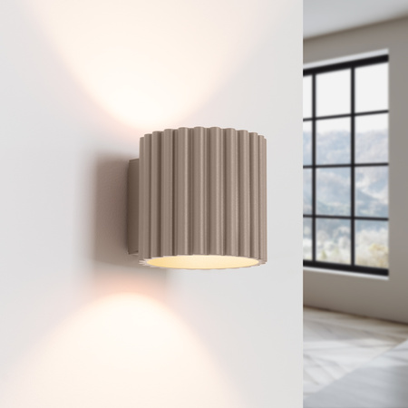 Lampa Ścienna Kinkiet G9 Aluminiowa Taupe Aura Deep Space SL.1816 Sollux