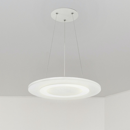 Modna LAMPA wisząca, SUFITOWA MIKELI 17W 4000K BIAŁA GOLDLUX (Polux)