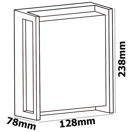 Kinkiet Ogrodowy Elewacyjny Lampa Prostokątna E27 KOBE GOLDLUX (Polux)