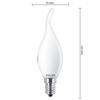 Żarówka LED Płomyk E14 BA35 2.2W = 25W 250lm 2700K Ciepła Filament Mleczna PHILIPS