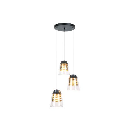 Lampa Wisząca Sufitowa 3x E27 Czarny Nowoczesny Zenaida Rabalux