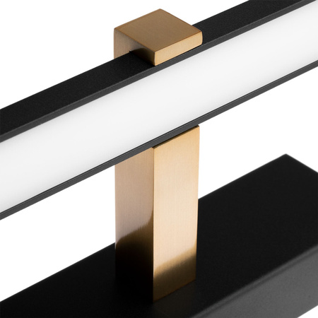 Lampa nad Lustro VENUS Kinkiet LED Łazienkowa 24W 1680lm Czarno-Złota 120cm