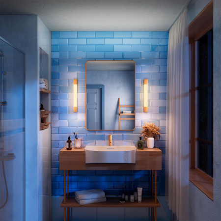 Lampa nad Lustro LED 5W 730lm 2700K 44cm IP44 Miedziany Rover Philips