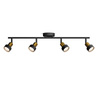 Lampa Sufitowa Reflektor 4x GU10 Czarna-Miedziana Conduit Philips