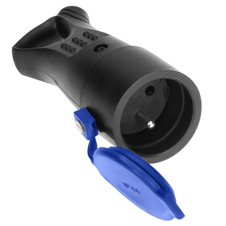 Gniazdo gumowe 16A 230V IP44 hermetyczne z klapką i uchwytem