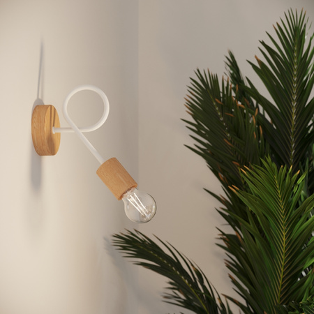 Lampa Sufitowa Oprawa Natynkowa Wisząca Zwis 3x E27 Żyrandol Nieregularna Naturalne Drewno Minimalistyczna Ember Sollux