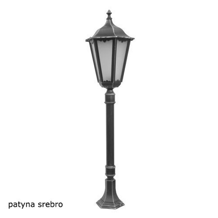 Lampa Ogrodowa Zewnętrzna Słupek LATARNIA E27 Retro Maxi K 5002/2 BD 45 120cm czarny Su-Ma