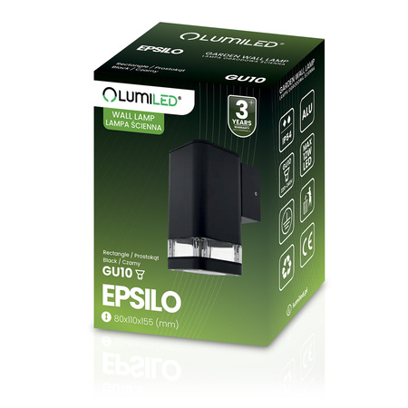 Lampa Ogrodowa Zewnętrzna Kinkiet Elewacyjny GU10 LED IP54 EPSILO LUMILED