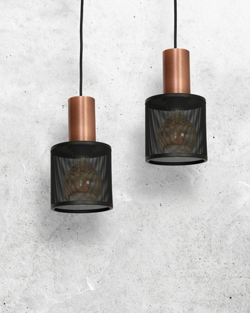 Lampa wisząca w stylu industrialnym czarna MiLAGRO ARES 2x E27