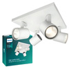 Lampa Sufitowa Reflektor Natynkowy 4x GU10 Biała Runner Philips