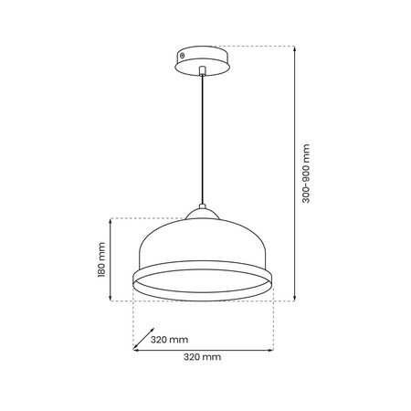 Lampa Wisząca Sufitowa STUDIO Biała 1xE27 Milagro