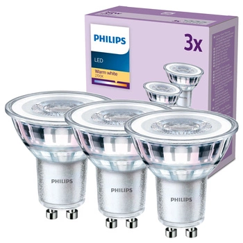 3x Żarówka LED GU10 Reflektor PAR16 3.5W = 35W 255lm 2700K Ciepła 36° EC Multipack Philips