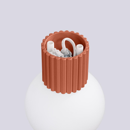 Kinkiet Łazienkowy Lampa Ścienna G9 Okrągła Czerwona Nowoczesna Matowa IP44 Halo Sollux