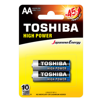 Baterie Alkaliczne TOSHIBA HIGH POWER LR6 AA 1,5V Blister 2szt