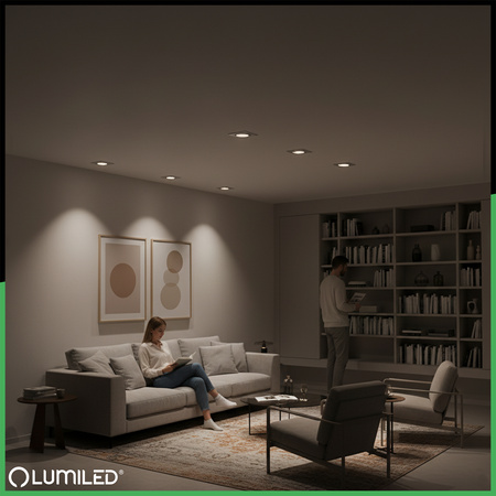 Oprawa Halogenowa Podtynkowa Kwadratowa Ruchoma TRIX 3w1 GU10 6W 4000K BIAŁY MAT LUMILED