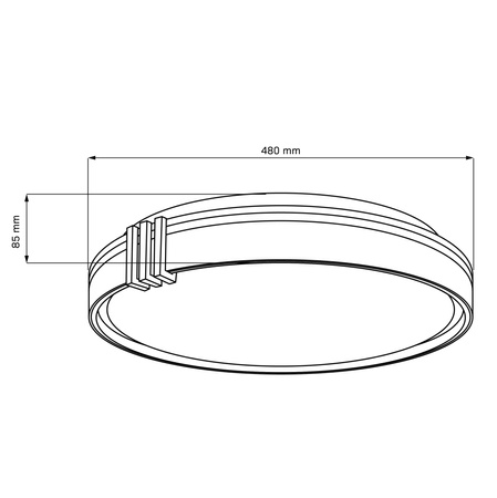 Plafon LED Oprawa Sufitowa 72W 8000lm CCT 120° Biała Szara IP44 Pilot Ściemnialna Arletta Sanico Goldlux