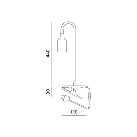 Lampka Biurkowa Oprawa Stołowa Regulowana Czarna Planty Kobi