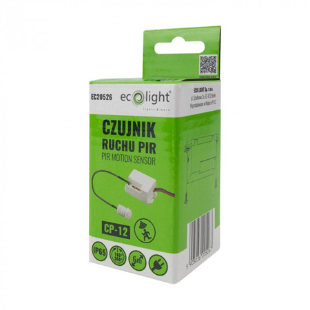 Czujnik Ruchu i Zmierzchu PIR z Sondą Biały IP65 6m 360° CP Ecolight