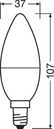 Żarówka LED B37 Świeczka E14 4.9W = 40W 470lm 2700K RGBW 200° Ściemnialna Pilot Retrofit Filament Osram