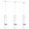 Lampa wisząca Tuba Zwis VIDAR Biały + srebrny 3x GU10 Milagro Metal Styl nowoczesny