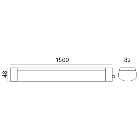 Lampa LED Oprawa Liniowa Hermetyczna 60W 6000lm IP65 150cm Neutralna 4000K