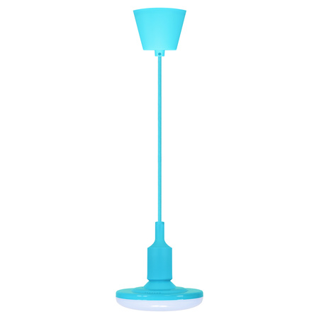 LAMPA wisząca, SUFITOWA KIKI 1xE27 10W BŁĘKIT 3000K GOLDLUX (Polux)