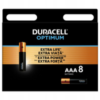 Baterie Alkaiczne DURACELL OPTIMUM AAA LR3 8szt