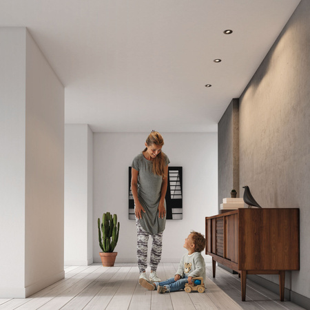 3x Oprawa Podtynkowa Wpuszczana GU10 Szara Donegal Philips