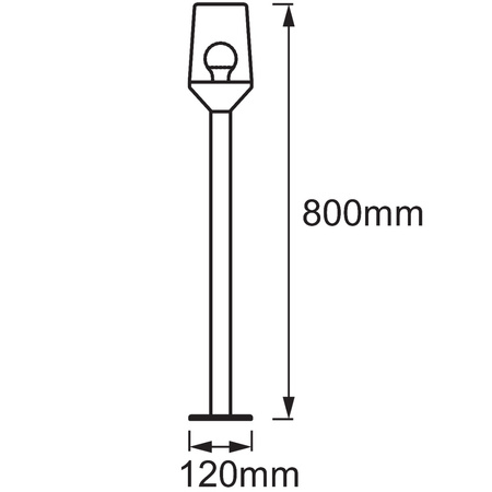 Lampa Ogrodowa Zewnętrzna Stojąca Słupek E27 80cm IP44 Srebrny Endura Ledvance