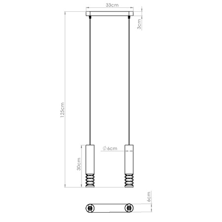Lampa Wisząca Sufitowa 2x GU10 Biała LAMI Ocean Green SL.1687 Sollux