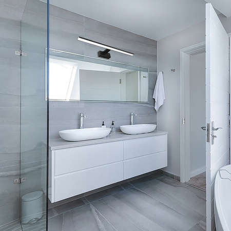 KINKIET ŁAZIENKOWY BESTA LED 8W 4000K 40CM IP44 CZARNY