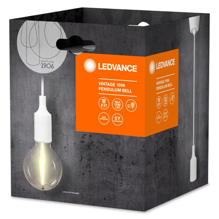 Lampa Sufitowa Wisząca E27 Zwis Biały Vintage 1906 Pendulum Ledvance