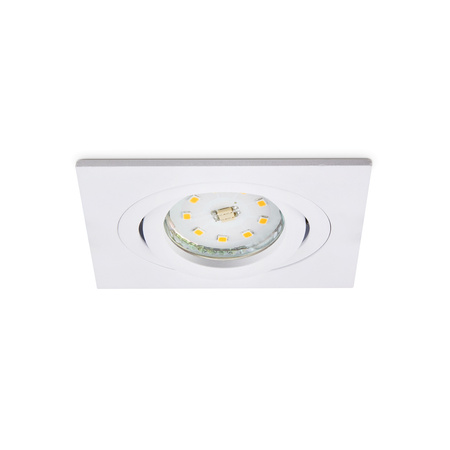 Oprawa Podtynkowa GU10 Halogenowa Wpuszczana Spot Oczko Biała Kwadratowa Kobi