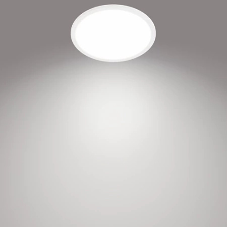 Lampa Sufitowa Plafon Łazienkowy LED 15W 1500lm 4000K SceneSwitch IP44 Biała Super Slim CL550 Bathroom Philips