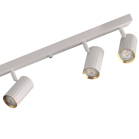 Oprawa Ścienno-Sufitowa Reflektor Punktowy 6x GU10 Biała Złota NICEA Sanico Goldlux