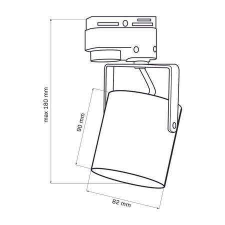 Reflektor Szynowy GU10 Biały do Szynoprzewodów Minor POLUX