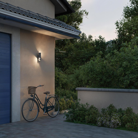 Kinkiet Ogrodowy Lampa Zewnętrzna Elewacyjna LED 4.3W 800lm 2700K Ciepła IP44 Antracyt UltraEfficient Fira Philips