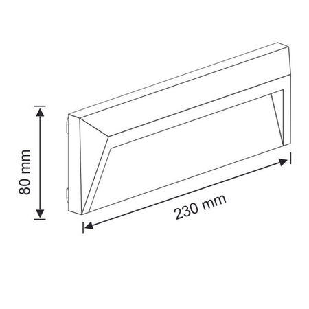 Lampa SCHODOWA OGRODOWA LED HOLDEN 1,6W Neutralna szara GOLDLUX (Polux)